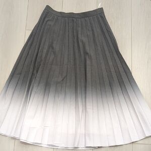 Fully Lined Elegant Gray Ombre Pleated Skirt Size 2
